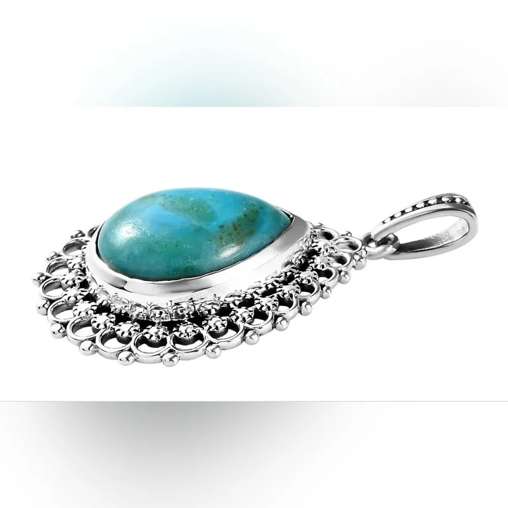 Peruvian Opalina Pendant in Sterling Silver  8.74 cts - Picture 3 of 5
